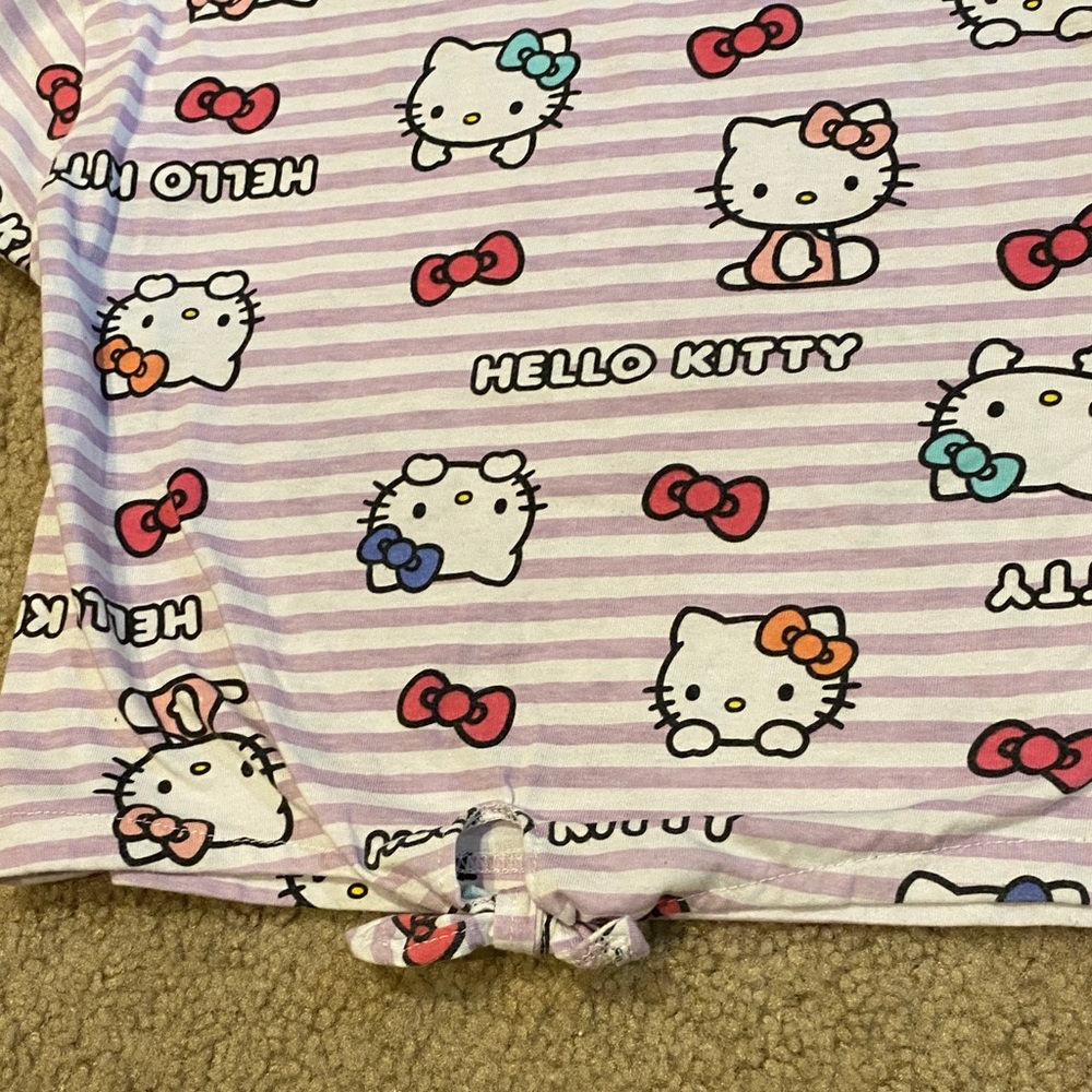 Hello Kitty Lavender and White Kids Tee - Picture 3 of 6